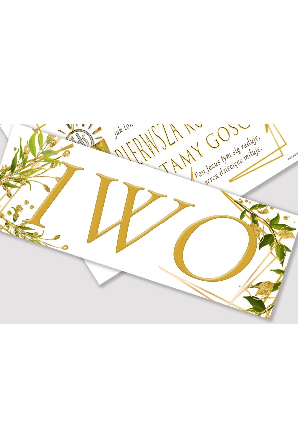 Personalizowany dekoracyjny zestaw komunijny - Złocisty wdzięk - obraz 2