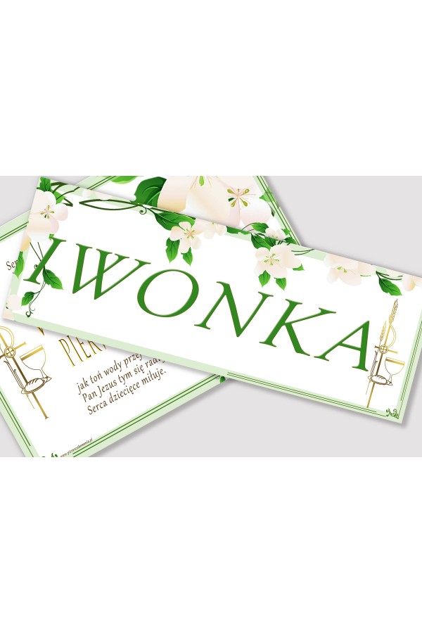 Personalizowany dekoracyjny zestaw komunijny - Świeżość poranka - obraz 2