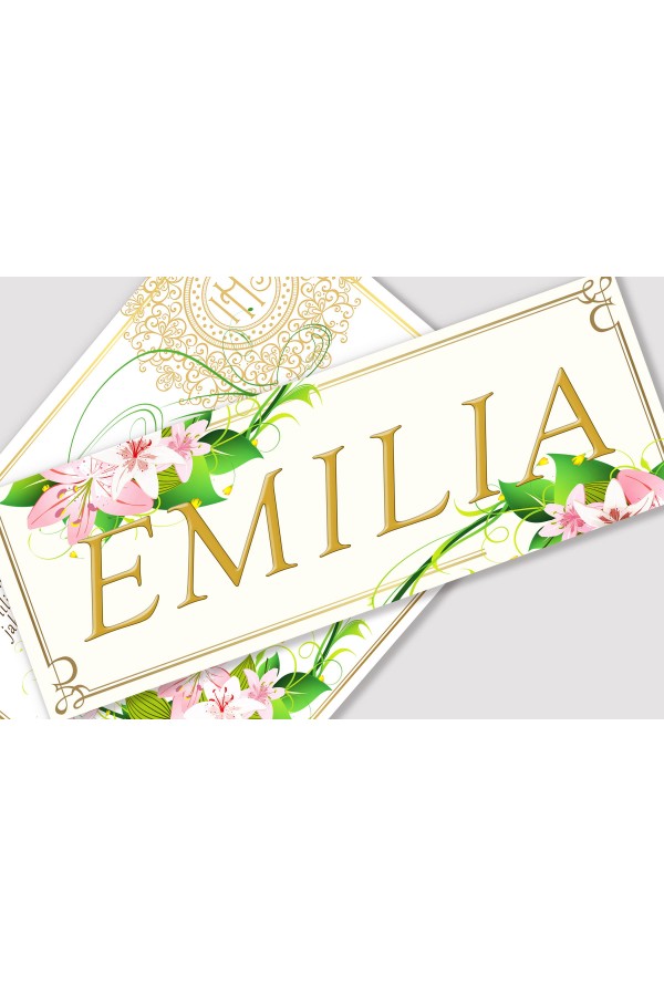 Personalizowany dekoracyjny zestaw komunijny - Delikatność lilii - obraz 2