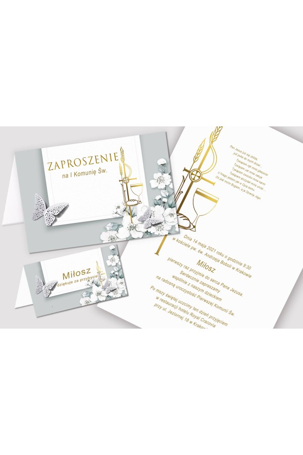 Personalizowany dekoracyjny zestaw komunijny - Jaśminowy ogród - obraz 5