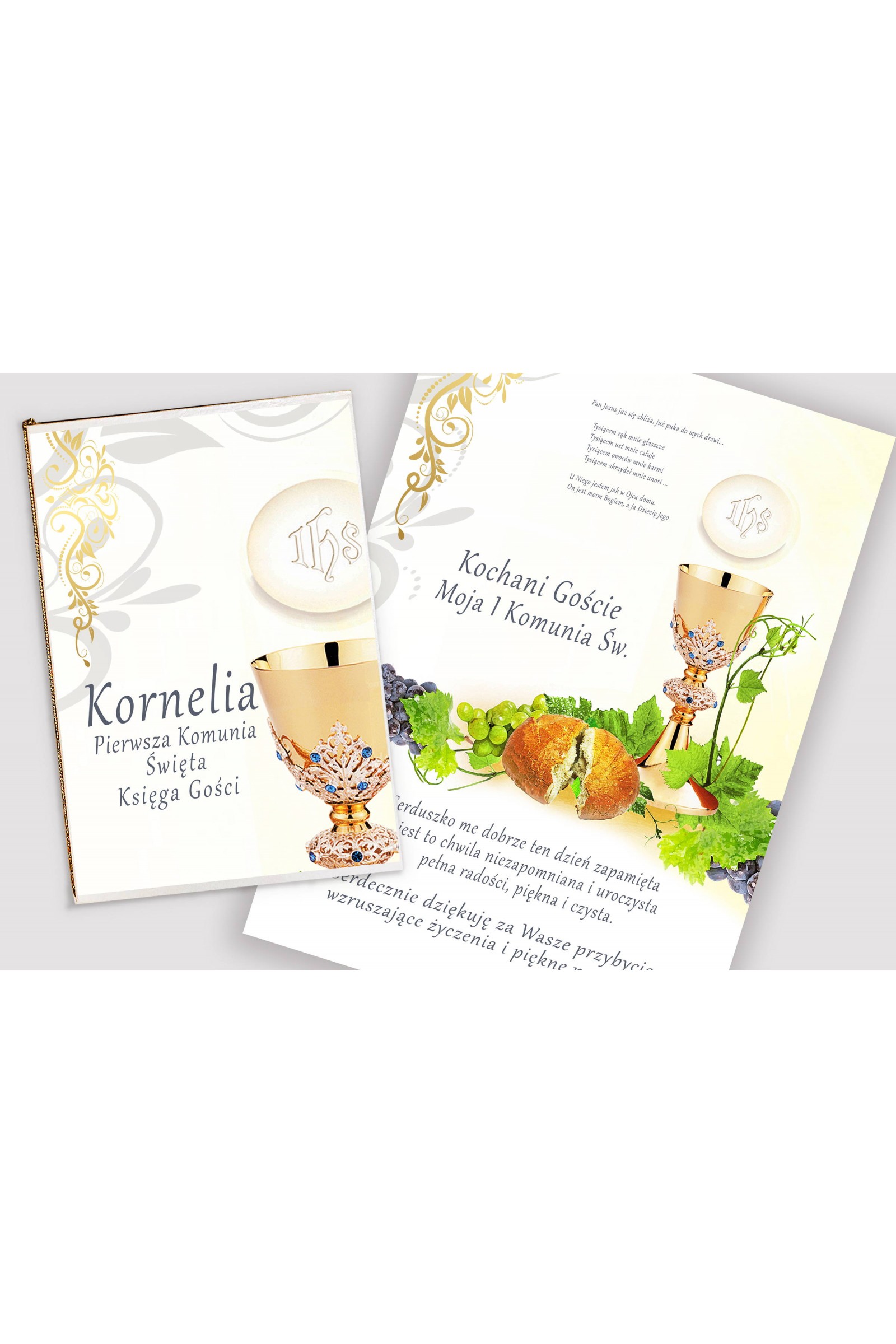 Personalizowany dekoracyjny zestaw komunijny - Kielich - obraz 4