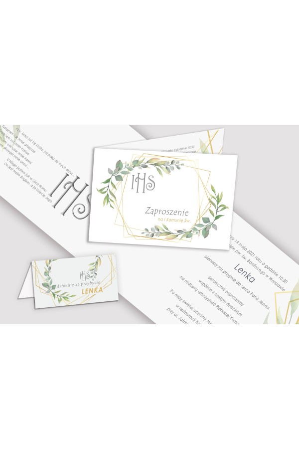 Personalizowany dekoracyjny zestaw komunijny - Zamglony poranek - obraz 5