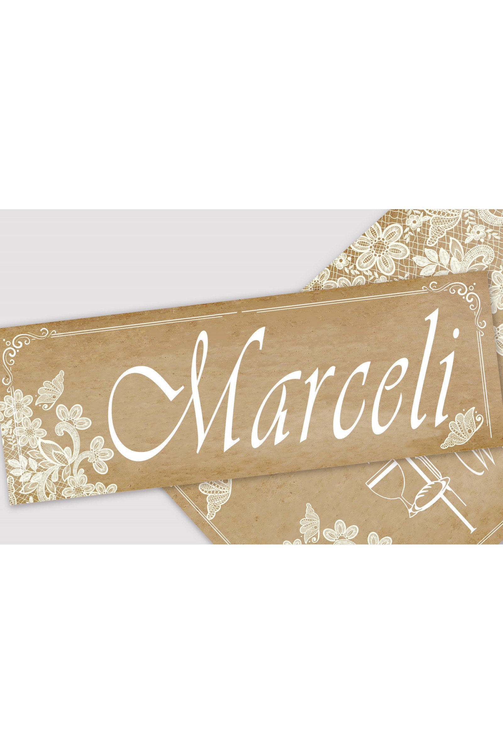 Personalizowany dekoracyjny zestaw komunijny - Pergaminowy motylek - obraz 2