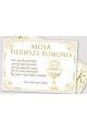 Personalizowany plakat komunijny z imieniem - Royal Gold - obraz 2