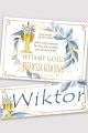 Personalizowany plakat komunijny z imieniem - Złoto z nutką granatu - obraz 0