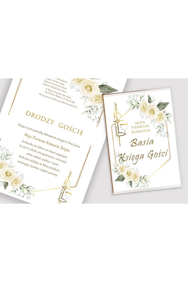 Personalizowana księga pamiątkowa komunijna - Gracja - obraz 1