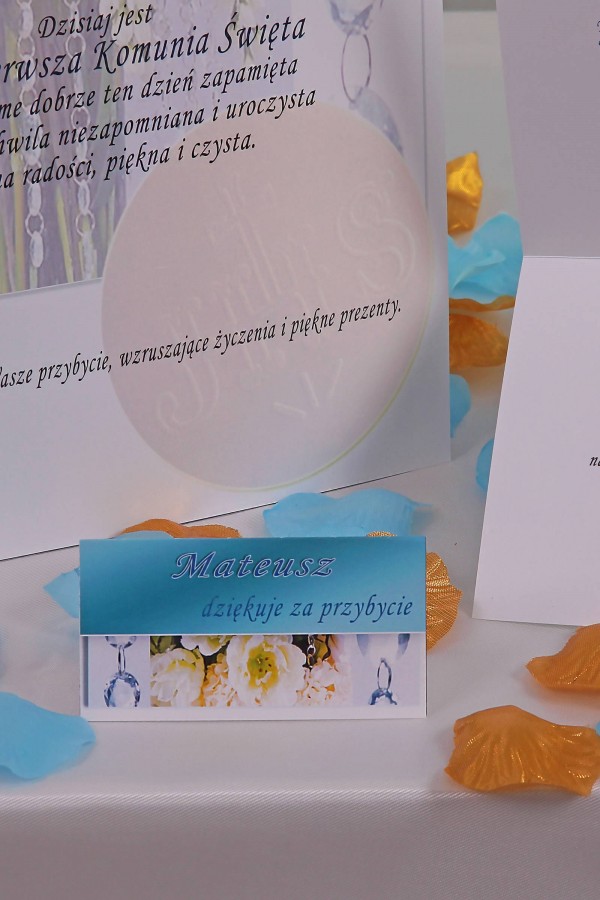 Personalizowana księga pamiątkowa komunijna - Kryształ blue - obraz 2