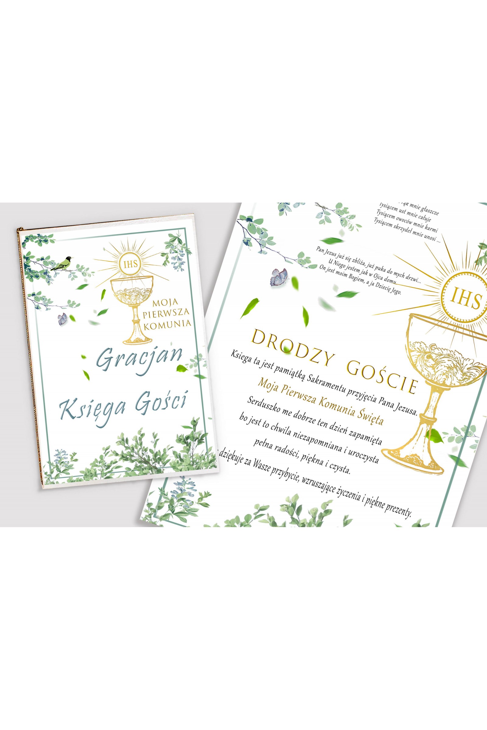 Personalizowana księga pamiątkowa komunijna - Słowik w gaju - obraz 1