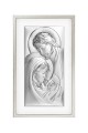 Obraz z wizerunkiem Św. Rodziny w srebrnej ramie za szkłem, prostokątny - obraz 0