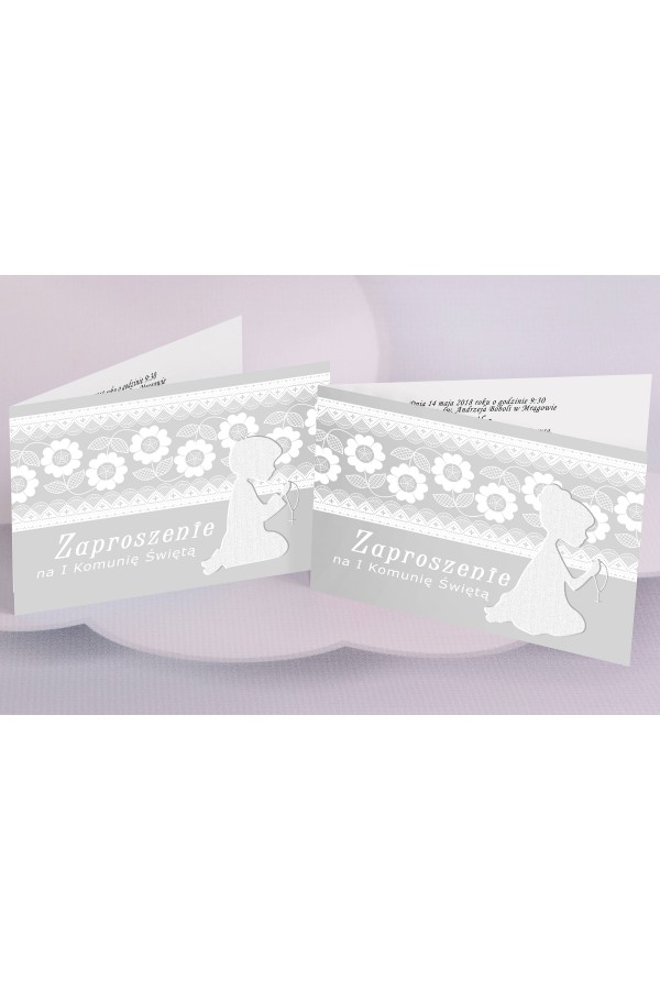 Personalizowane zaproszenia komunijne popularne - Dzieci (1,2) - obraz 1