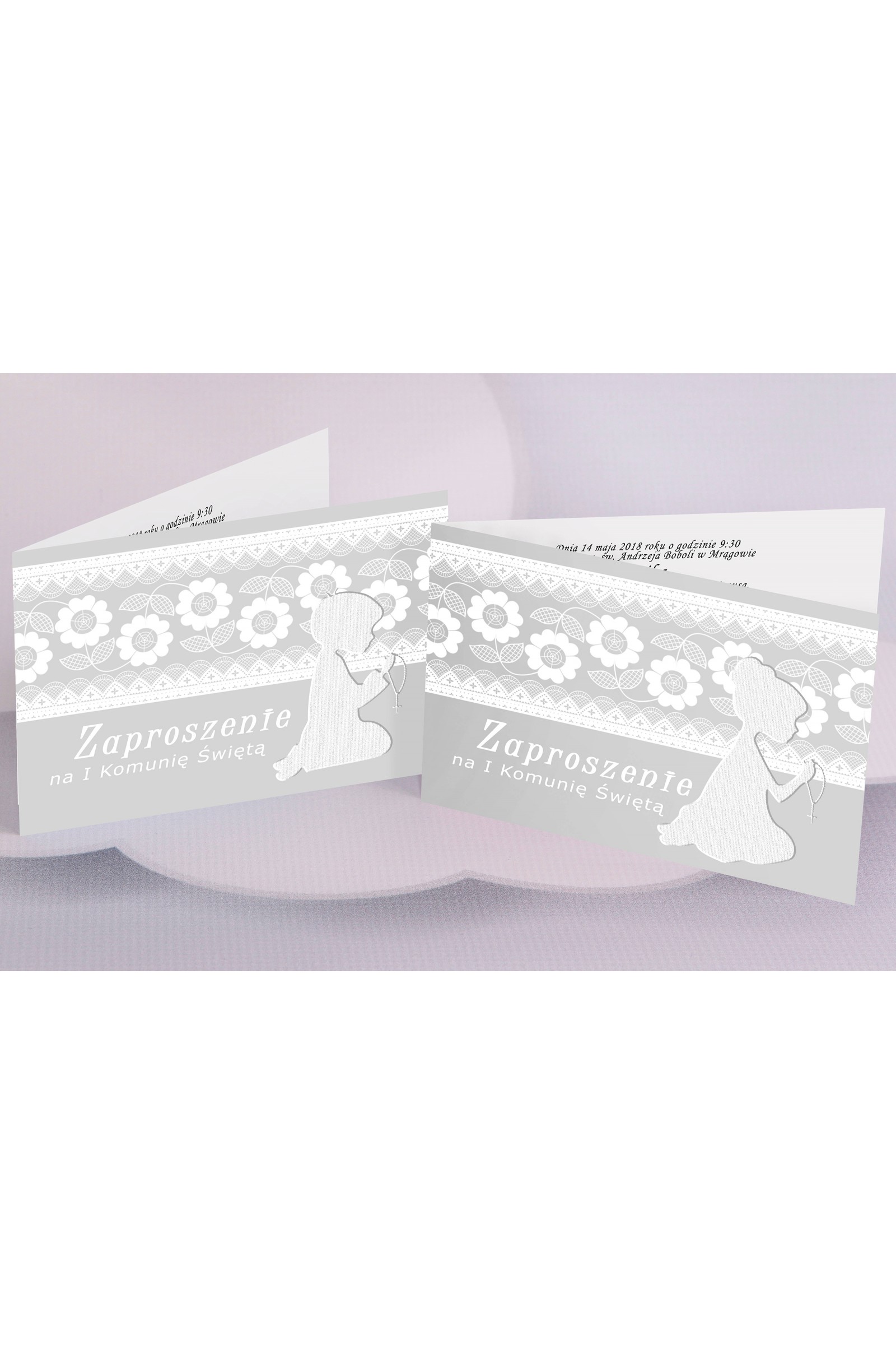 Personalizowane zaproszenia komunijne popularne - Dzieci (1,2) - obraz 1