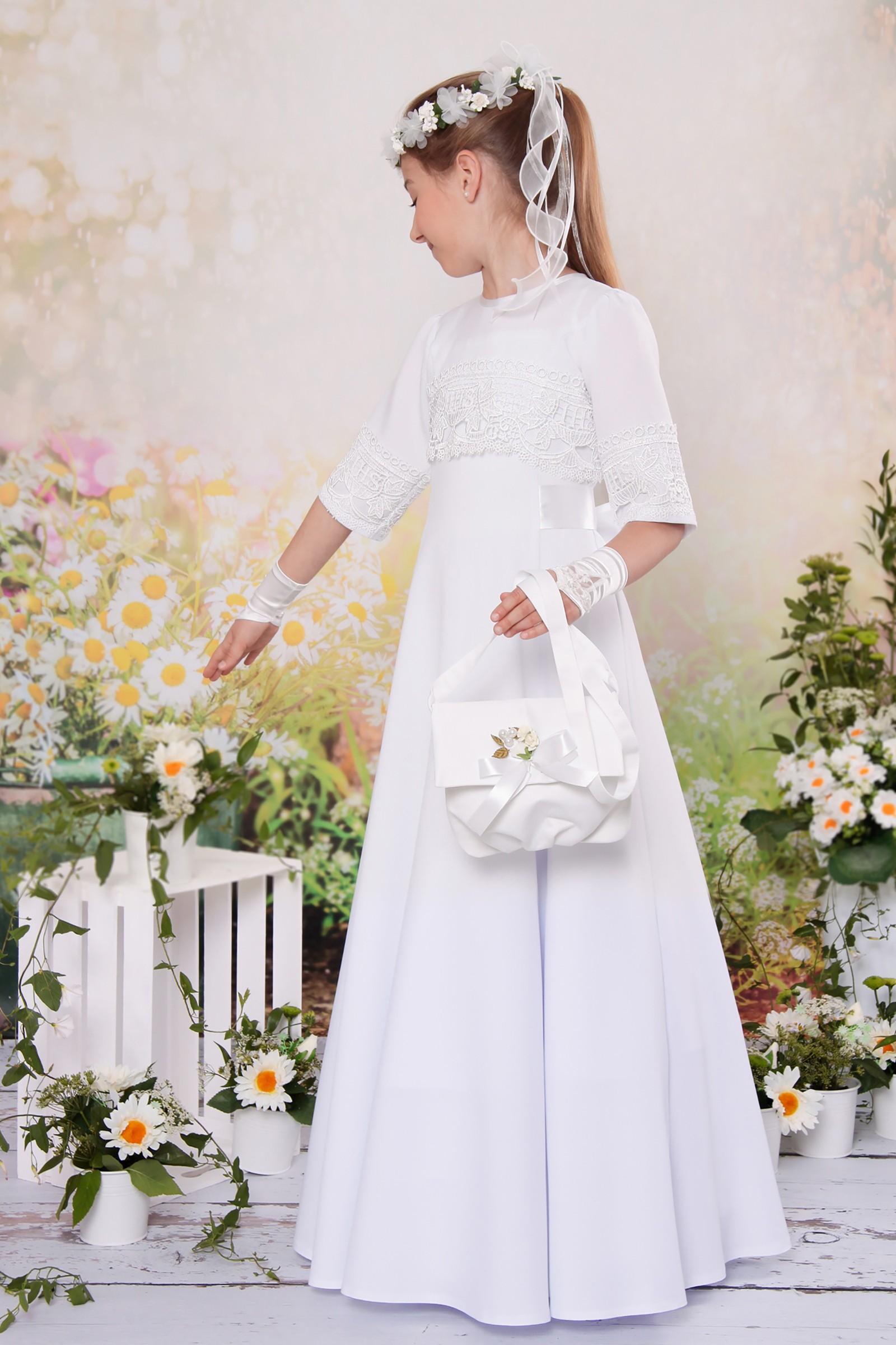 Sukienka komunijna taliowana 2/UK-ST - obraz 4