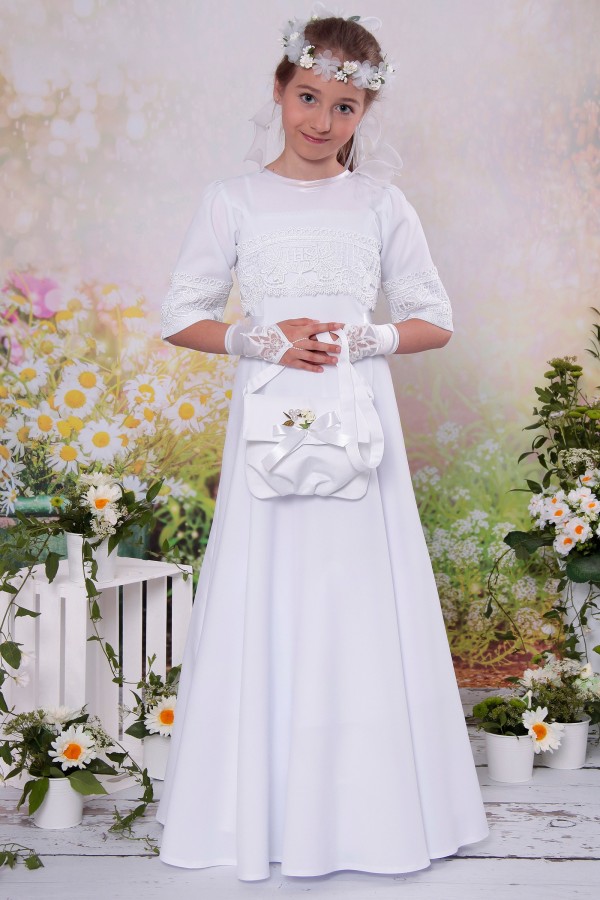 Sukienka komunijna taliowana 2/UK-ST - obraz 5