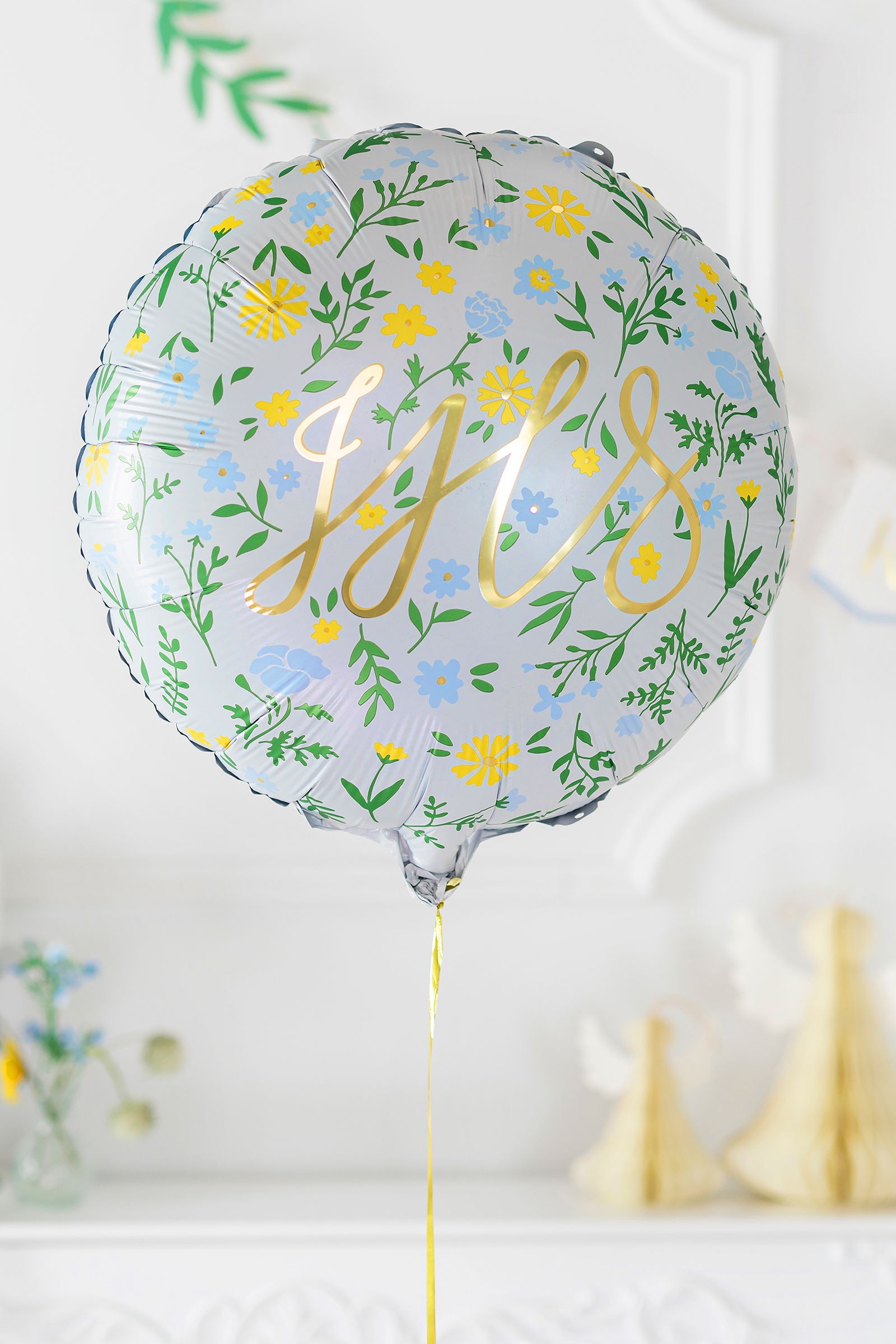 Balon komunijny łączka złote literki - obraz 0