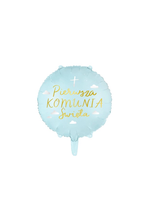 Balon komunijny błękitny złote literki - obraz 4