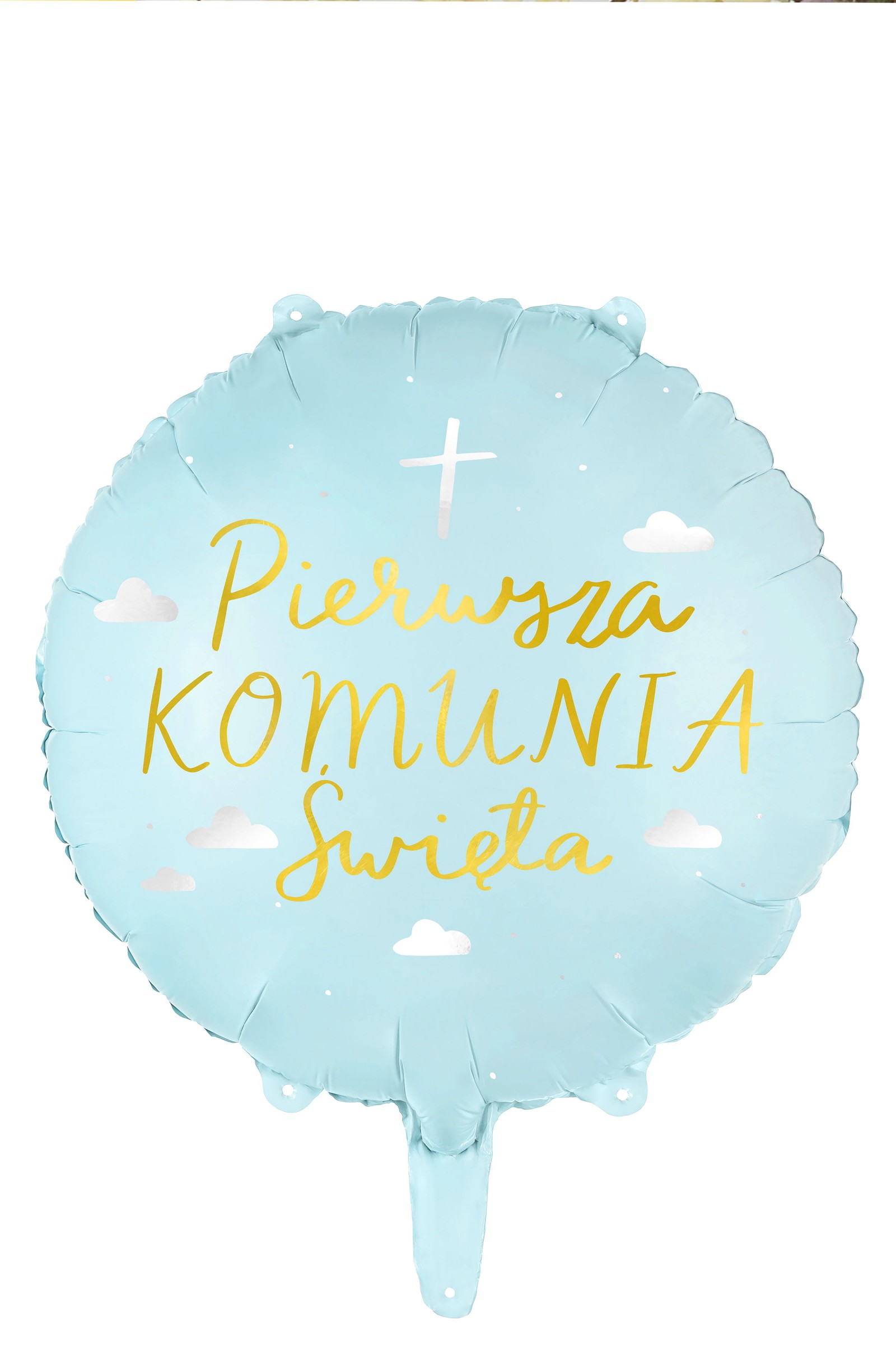 Balon komunijny błękitny złote literki - obraz 5