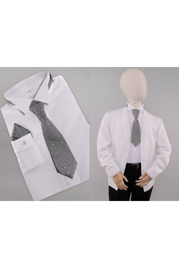 Krawatnik komunijny UK-KRgr grafit - obraz 1