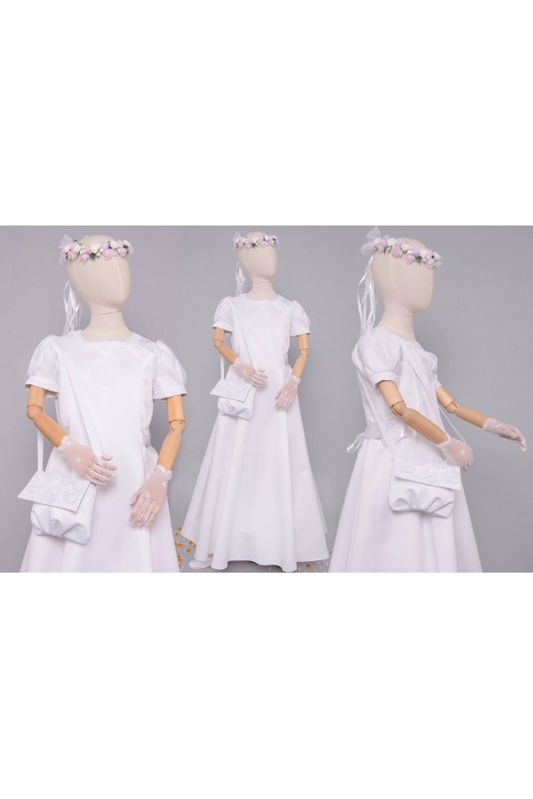 Sukienka komunijna satynowa 9/UK-ST - obraz 7